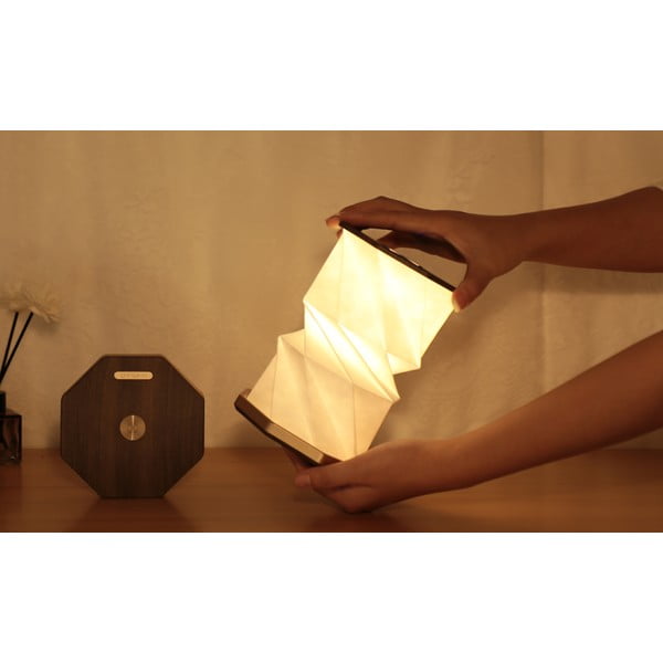 Pruun LED laualamp (kõrgus 18 cm) Twist Hexagon - Gingko