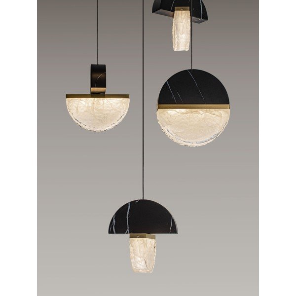Must metallist hämardatav LED-ripatslamp ø 46 cm Dorin - Nova Luce-image-2