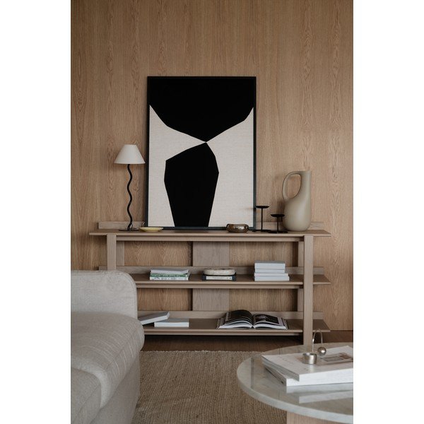 Konsoollaud heleda naturaalse tammepuust pealispinnaga 43x150 cm Kilian - Rowico-image-3
