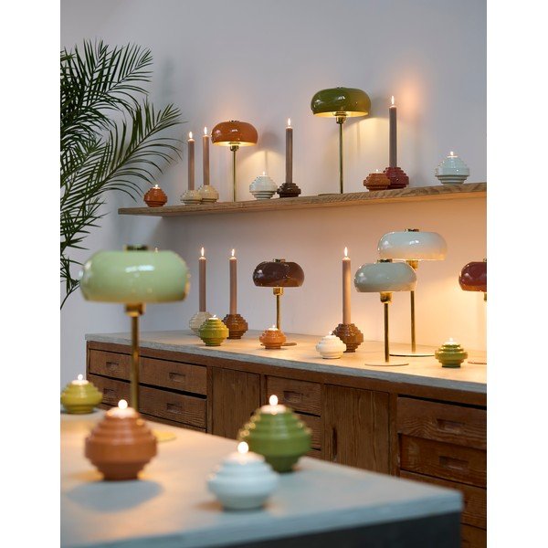 Oranž metallist varjuga laualamp (kõrgus 40 cm) Surin - Light & Living-image-1