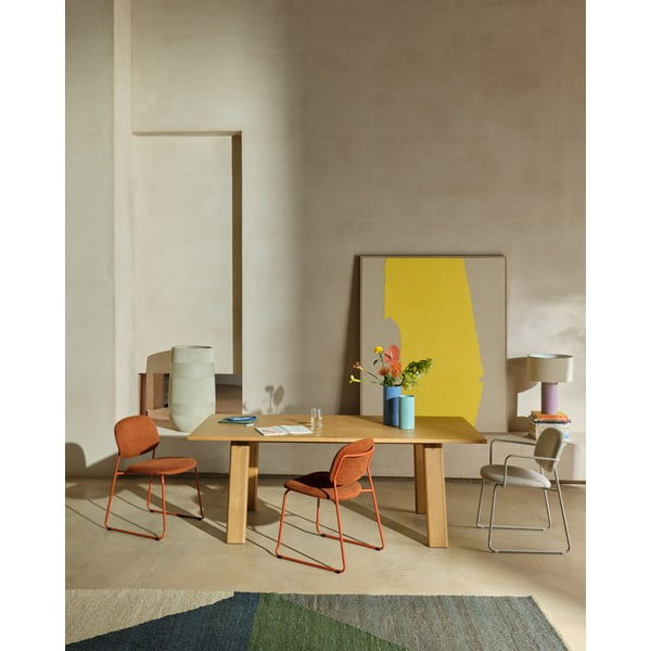 Pikendatav söögilaud tammespoonist pealispinnaga 95x200 cm Arlen - Kave Home-image-1