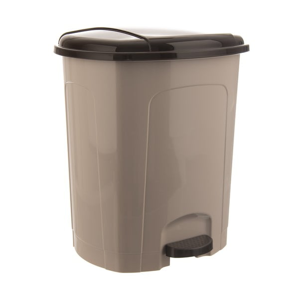 Pruun pedaaliga plastikust prügikast 30 l - Orion