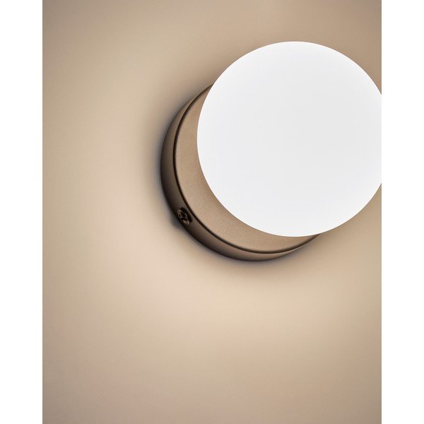 Valge/must metallist seinalamp ø 8 cm Brisia - Kave Home-image-1