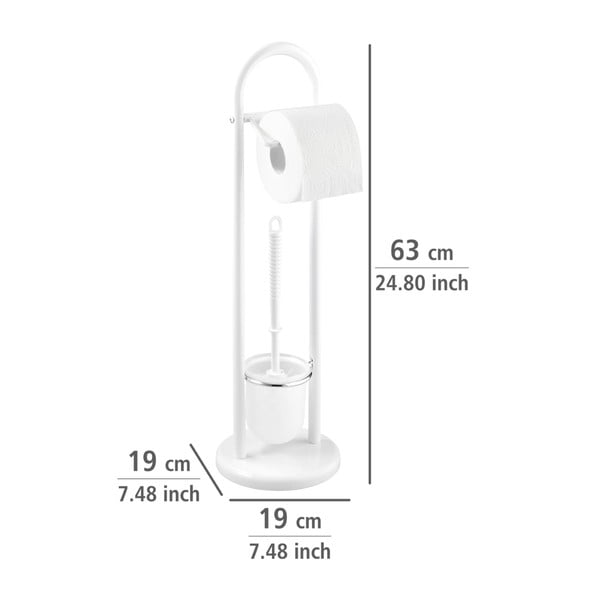 Valge WC-hari koos tualettpaberi hoidjaga Siena - Wenko-image-1