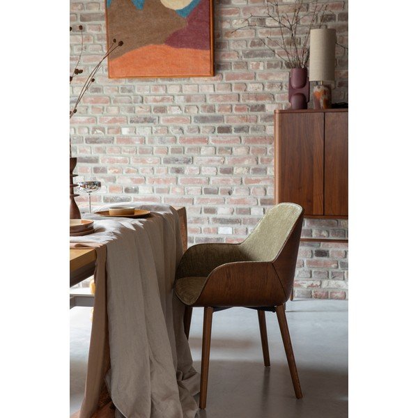 Roheline polsterdatud söögitool käetugedega Taylor - Dutchbone-image-1