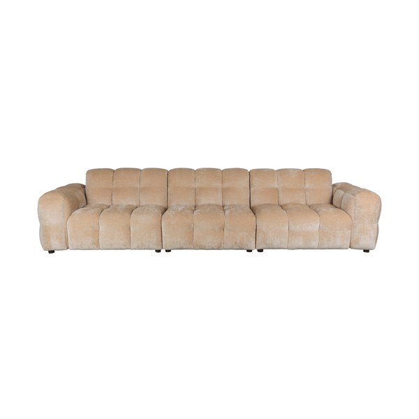 Beež sametist diivan 364 cm Hackman - Dutchbone