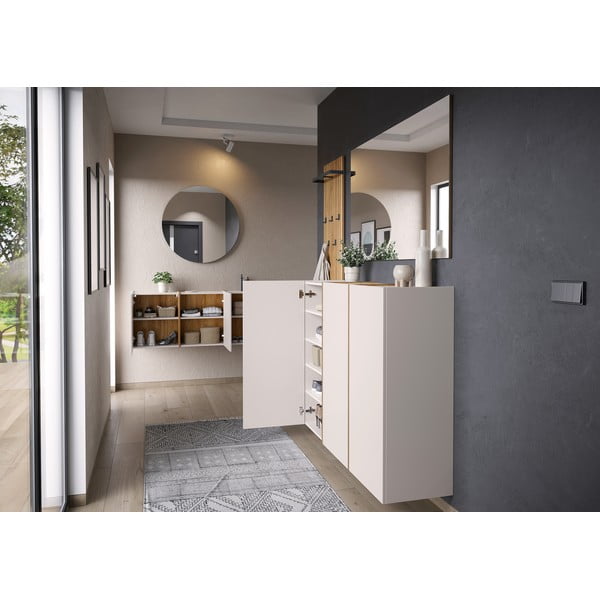 Kreem esikukapp 138x55x29 cm Libbiano - Germania-image-4