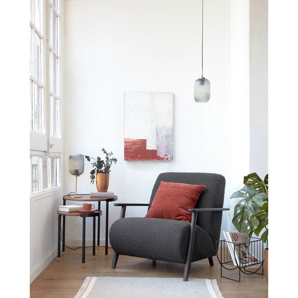 Kuldset värvi klaasist lambivari ø 12 cm laevalgusti Hestia - Kave Home-image-1