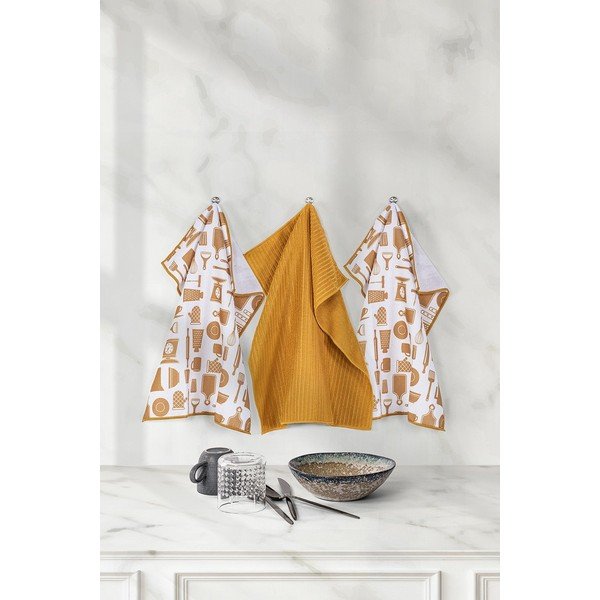 Rätikud 3 mikrokiust rätiku komplektis 48x40 cm Essential - Tiseco Home Studio-image-1