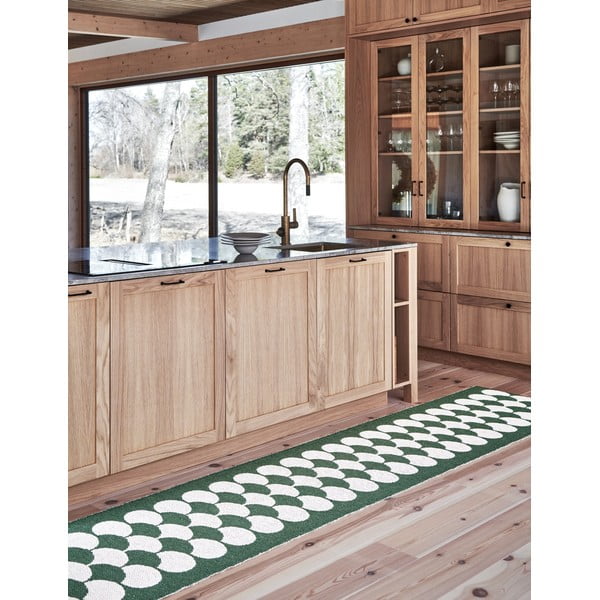 Roheline-kreem sise/välisvaip 70x150 cm Poppy Oregano – Pappelina-image-1