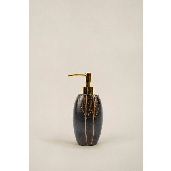 Tumepruun polüresiinist seebidosaator 200 ml Lioni - Mioli Decor-image-1