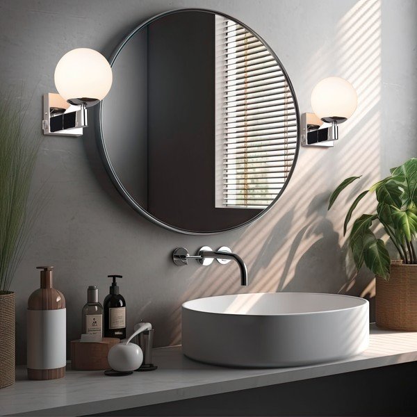 Hõbedane seinalamp, läbimõõduga 14 cm Kula - Trio-image-1