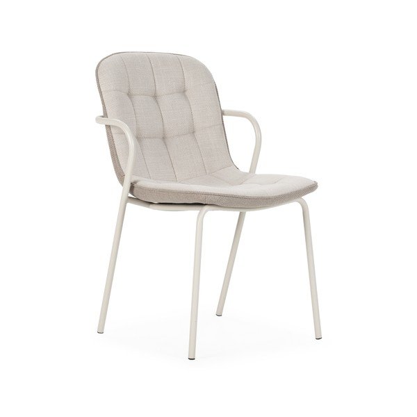 Beež polsterdatud söögitool käetugedega Angie - Marckeric