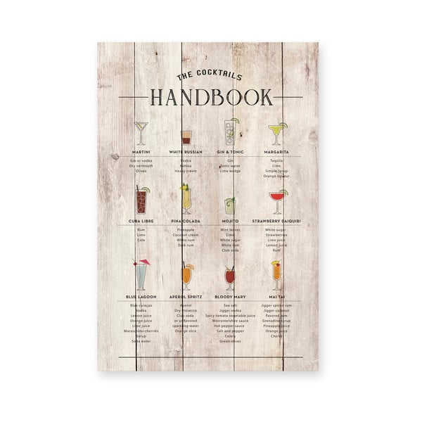 Puidust silt 40x60 cm Cocktails Handbook - Really Nice Things