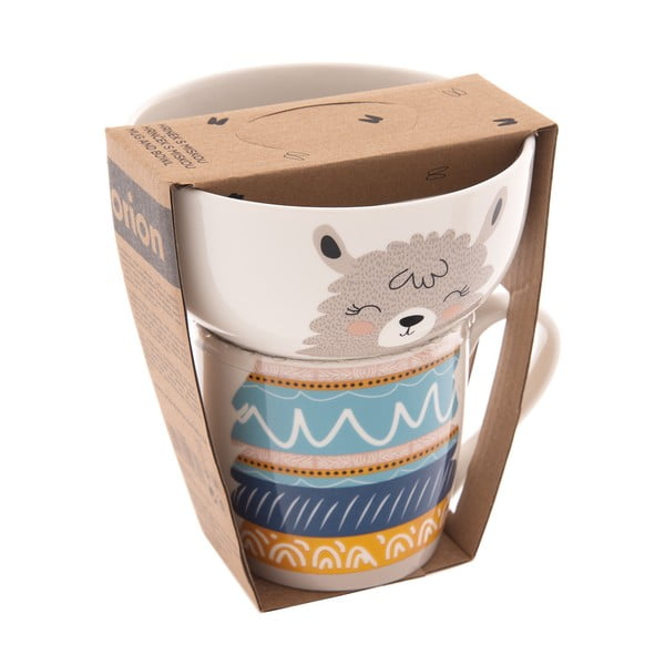 Portselanist tasside ja kausside komplekt 2 tk 350 ml - Orion-image-4