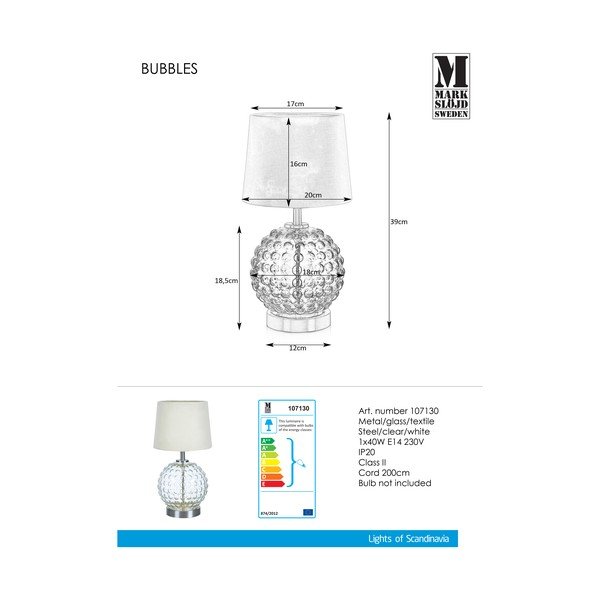Stolní lampa Markslöjd Bubbles Steel-image-1