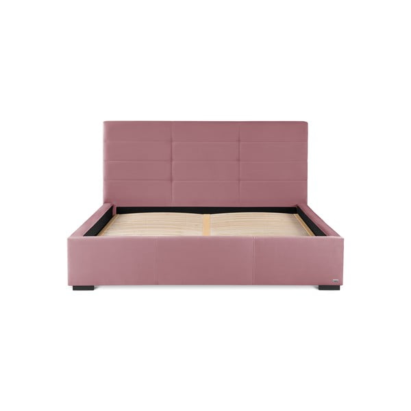 Růžová dvoulůžková postel s úložným prostorem Guy Laroche Home Poesy, 160 x 200 cm