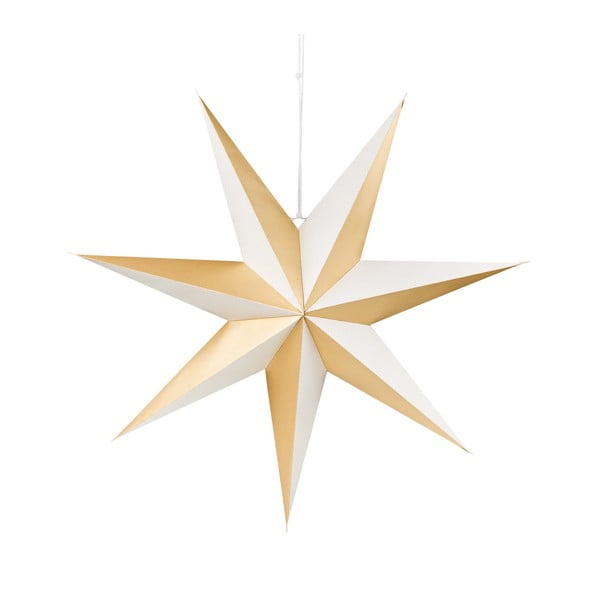 Zlato-bílá Papírová Dekorativní hvězda Butlers Magica, ⌀ 60 cm