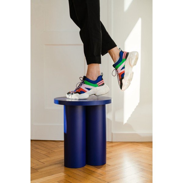 Sinine taburet tuhavärvi dekooriga Oly - noo.ma-image-3