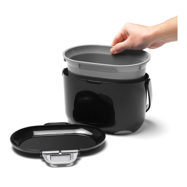 Must kompostitav jäätmekonteiner 2,5 l - Addis-image-3