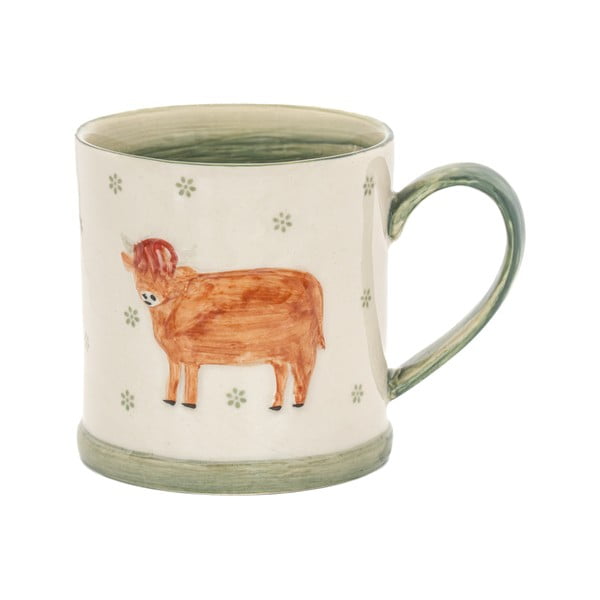 Roheline/beež kivikeraamikast kruus 225 ml Cow - Sass & Belle