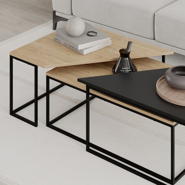 Diivanilauad 3tk komplektis tammedekooriga  70x110 cm Titan - Marckeric-image-4