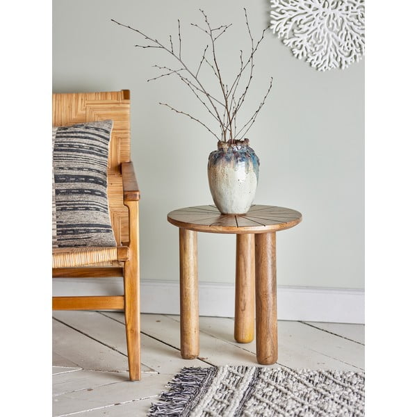 Ümmargune külglaud mangopuidust ø 40 cm Stella - Bloomingville-image-4