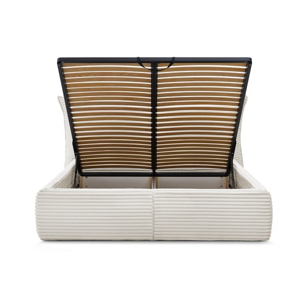 Kreem polsterdatud kaheinimesevoodi koos panipaigaga 160x200 cm Jade – Bobochic Paris-image-4