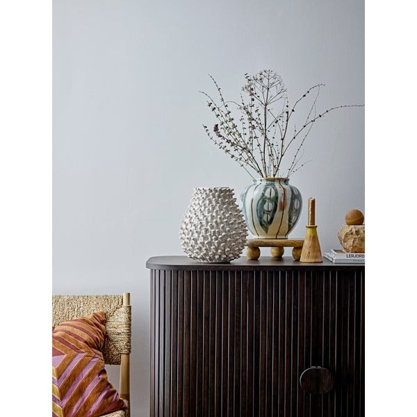 Kreemjas käsitsi valmistatud kivivara vaas Spikey - Bloomingville-image-1