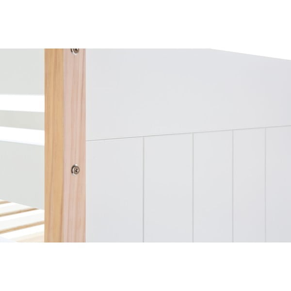 Valge narupuidust kahekorruseline voodi 90x190 cm Kiara - Marckeric-image-1