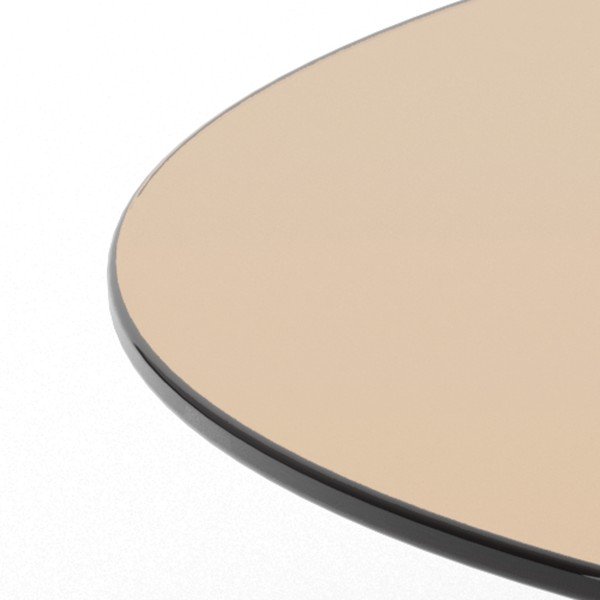 Pruun klaasist ümmargune diivanilaud ø 80 cm Samos - Actona-image-4