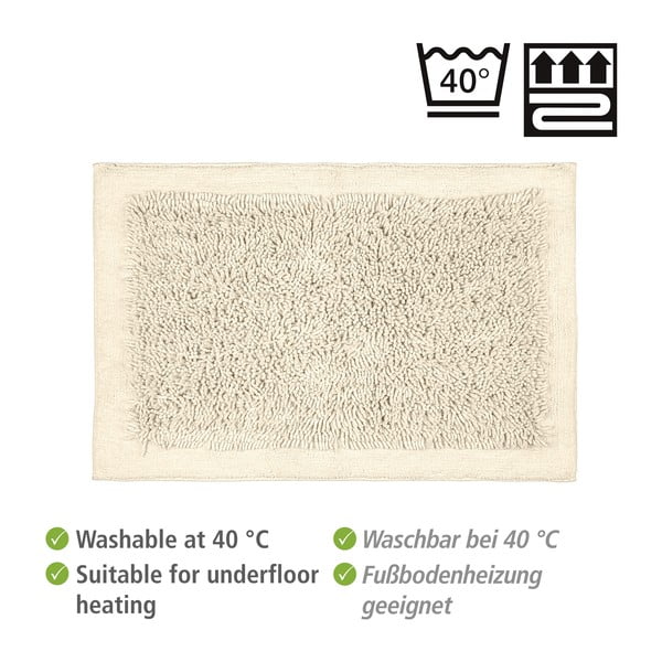 Kreemikas tekstiilist vannimatt 60x90 cm Sidyma - Wenko-image-4