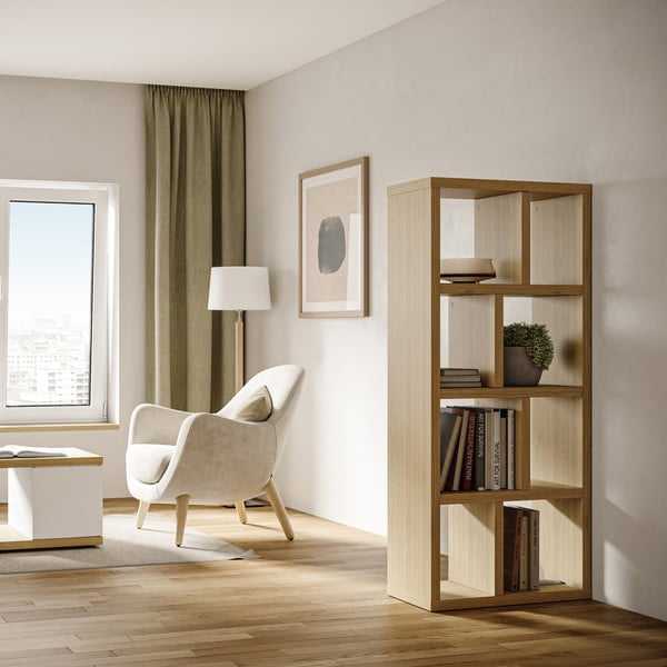 Raamaturiiul tammedekooriga 70x159 cm Berlin - TemaHome-image-1