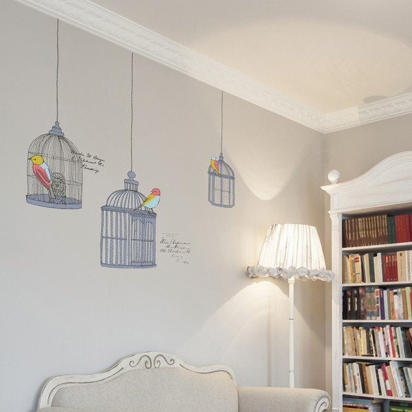 Linnud puuris kleebis komplekt - Ambiance-image-4