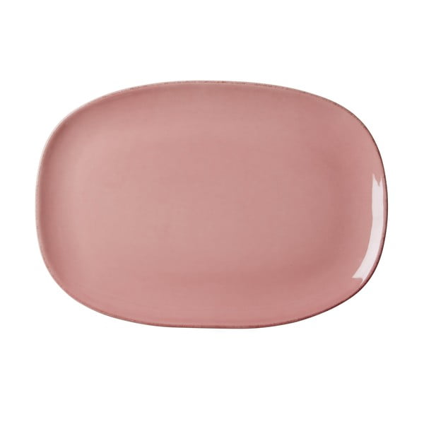 Keramický talíř Oval Pink