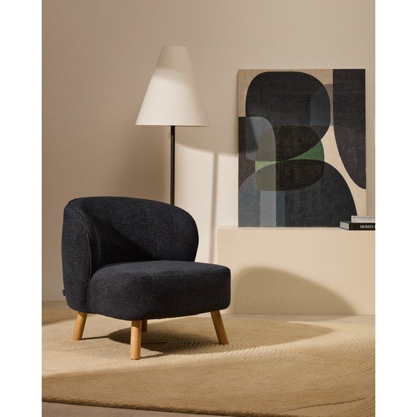 Hallikassinine šenillist tugitool Ulit - Kave Home-image-1