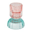 Roosa ja roheline klaasist küünlaalune - Green Gate