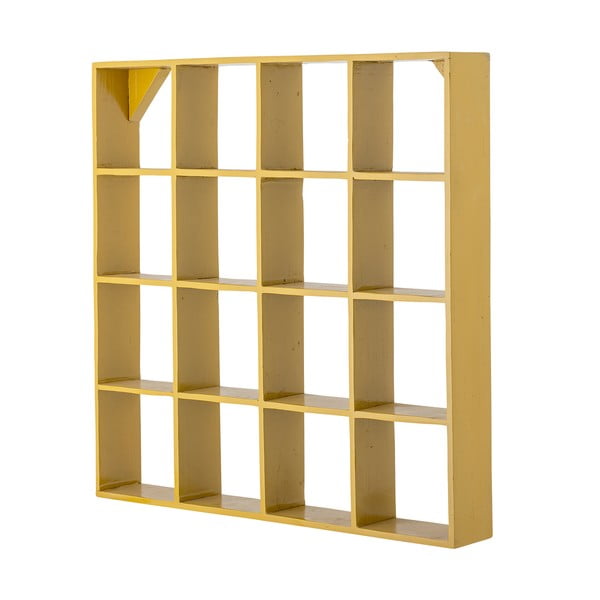 Kollane riiul taaskasutatud puidust 10 cm Bekka - Bloomingville-image-2