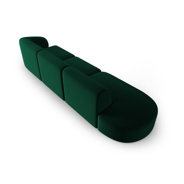 Roheline sametist diivan (parem nurk) 311 cm Paolo - Milo Casa-image-3