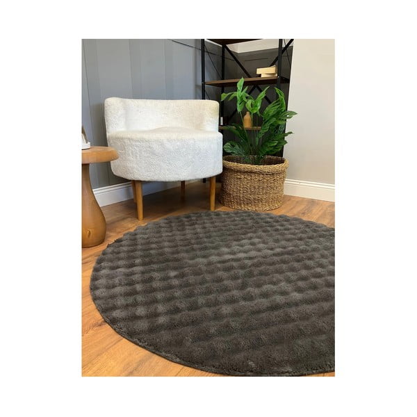 Antratsiitne pestav ümmargune vaip ø 200 cm Bubbly - Oyo Concept-image-2