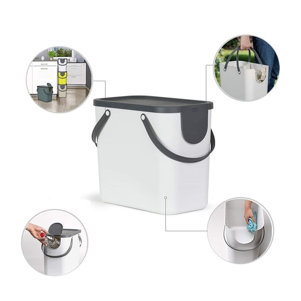 Ringlussevõetud plastist prügikast 25 l Albula - Rotho-image-2