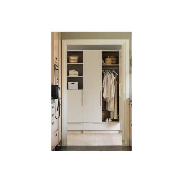 Kreemjas modulaarne männi puitkapp 95x215 cm Pure - WOOOD-image-4