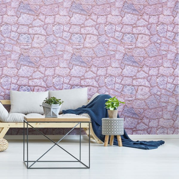 Nástěnná samolepka Ambiance Wall Materials Stones from Polynesia, 40 x 40 cm
