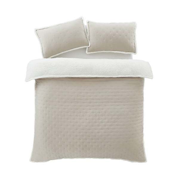 Beež lambavillast pikendatud voodipesu kaheinimesevoodile 230x220 cm Cosy Nori - Catherine Lansfield