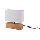 Valge lauavalgusti tekstiilist varjuga (kõrgus 30 cm) Woody - Reality