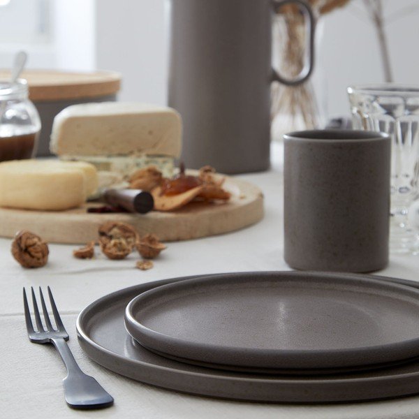 Pruun kivikeraamikast taldrik ø 27 cm Redonda - Costa Nova-image-1