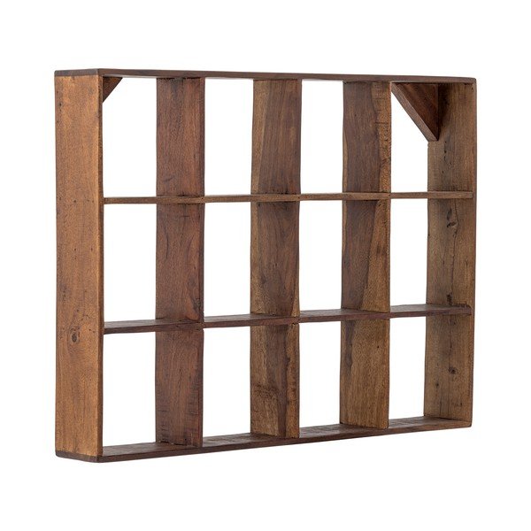 Kahetasandiline riiul taaskasutatud puidust naturaalses värvitoonis 53 cm Tilo - Bloomingville-image-3