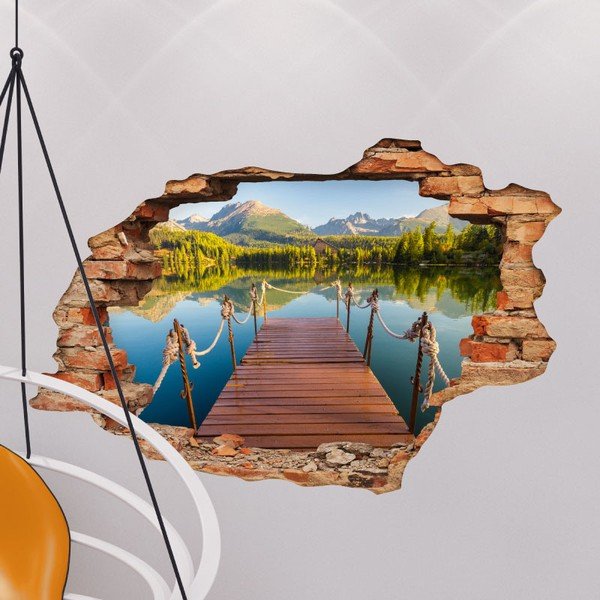 Panorama Mountain Lake kleebis, 60 x 90 cm - Ambiance-image-1