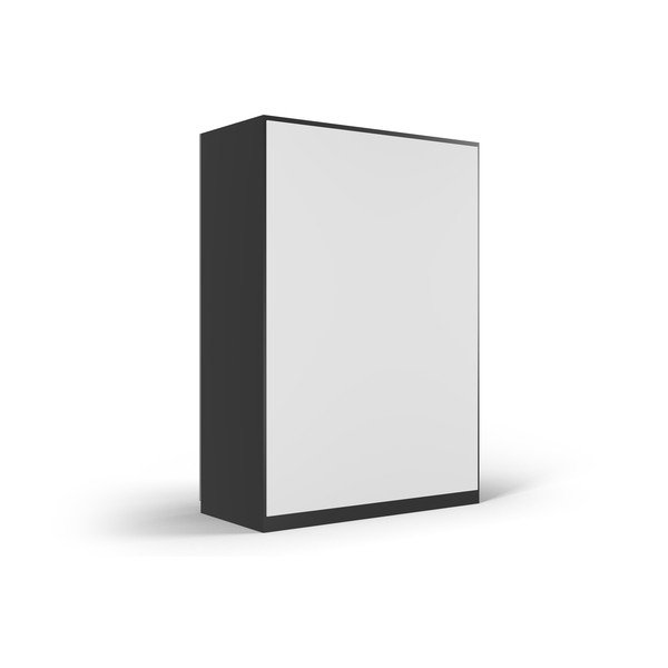 Must peegli- ja lükandustega riidekapp 151x215 cm Lisburn - Cosmopolitan Design-image-4