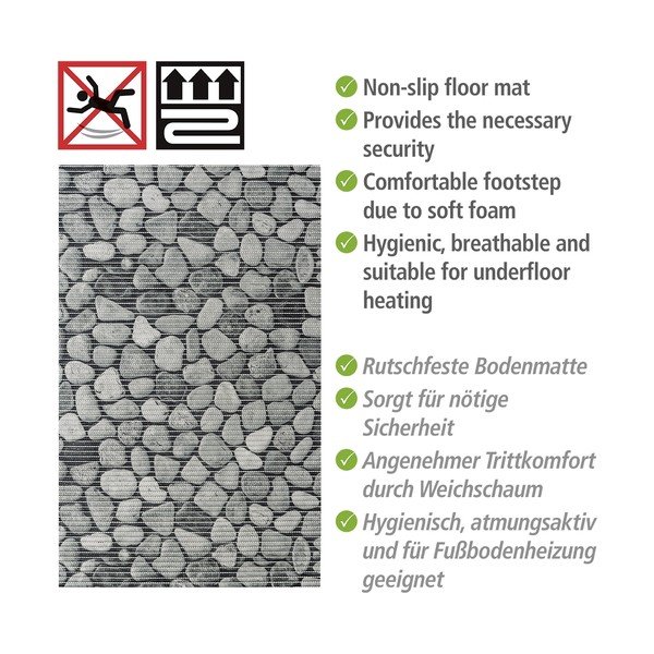 Hall plastikust vannitoamatt 50x80 cm Sassi - Wenko-image-4